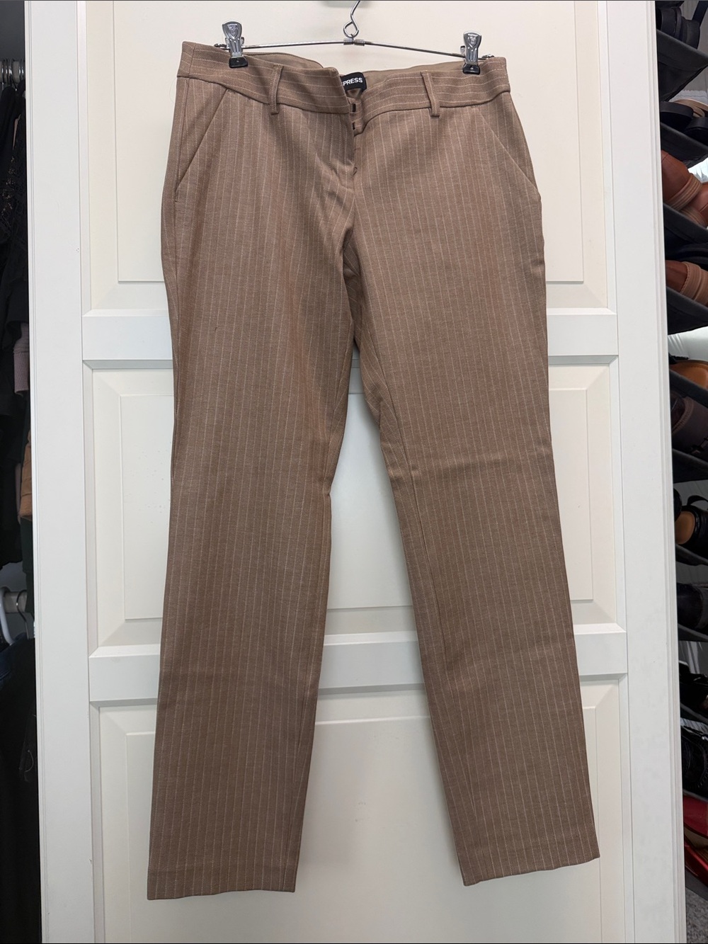 Women’s Brown Pinstripe Dress Pants